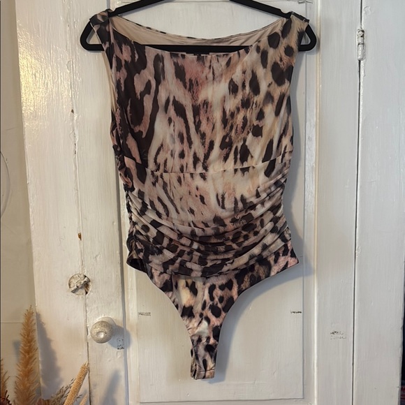 AFRM Tops - NWT AFRM Leopard Print Bodysuit